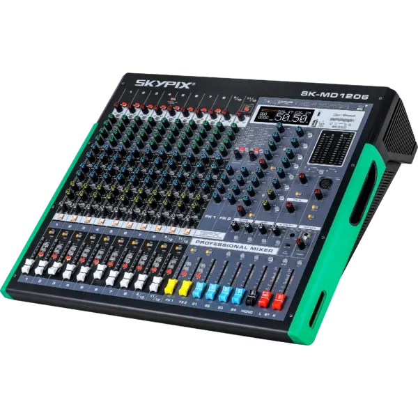 Mesa de Som Skypix SK-MD1206 12 Canais 6 Aux USB Bluetooth